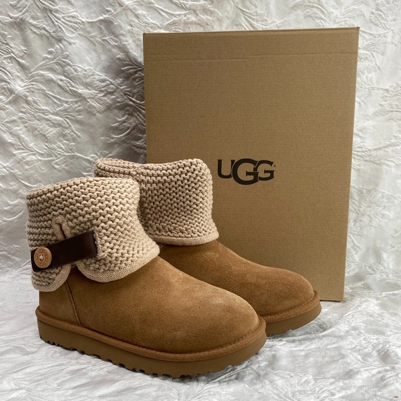 ugg shaina knit cuff bootie